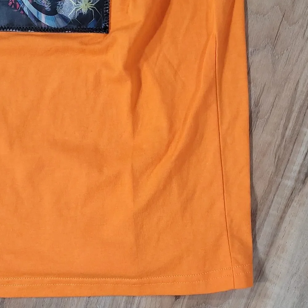 🔹️NWT Marvel Orange Halloween Lenticular Short Sleeve Top Youth XLarge